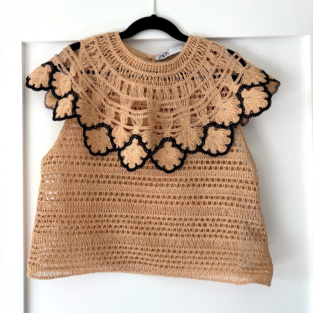 Zara crocheted top
